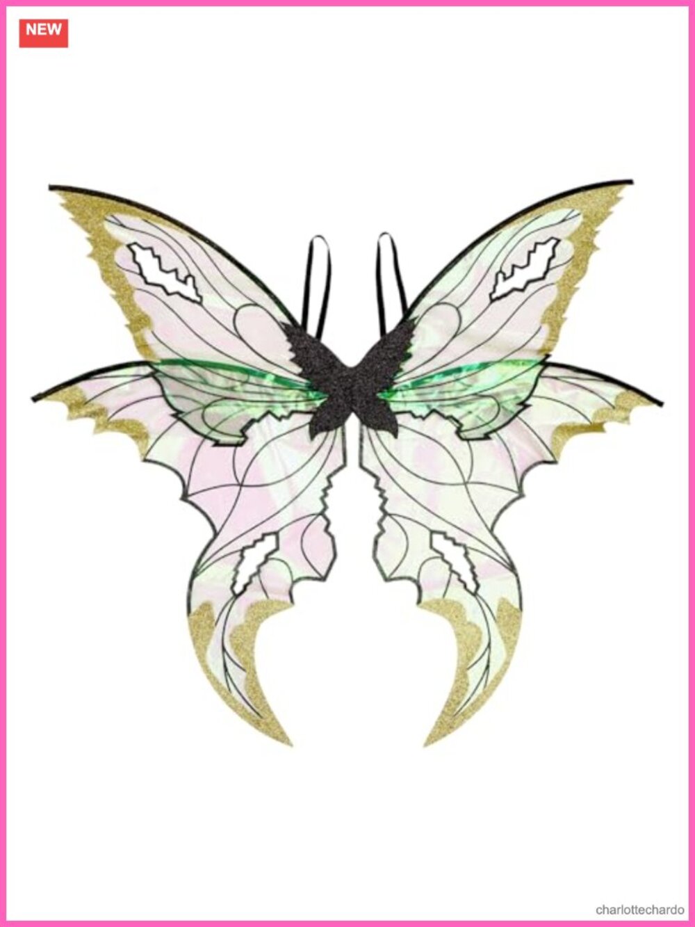 Large Butterfly Elf Wings Organza Costume Accessory Renaissance Cosplay
